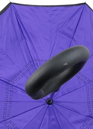Механический двухслойный зонт-трость обратного сложения ferretti8 фото