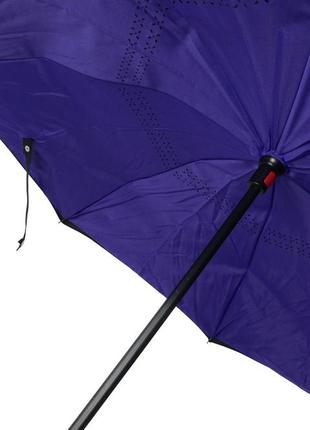 Механический двухслойный зонт-трость обратного сложения ferretti10 фото