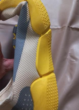 Кроссовки летние сетка серые желтые3 фото