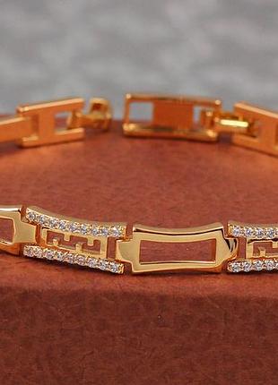 Браслет xuping jewelry фараон 21 см 8 мм золотистый