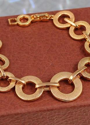 Браслет xuping jewelry диски 17 см 1.9 см золотистый