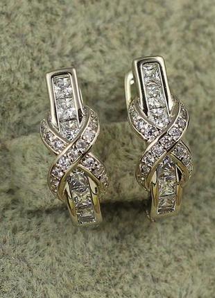 Серьги  xuping jewelry романтик 1.7 см серебристые