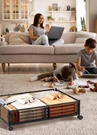 Складной подкроватный органайзер на колесиках (rt-hc-01)