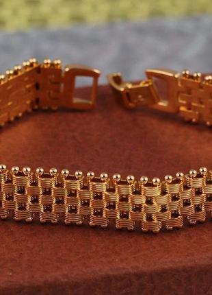 Браслет xuping jewelry ленточный 19 см 12 мм золотистый