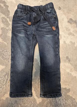 Джинсы утепленные р.98