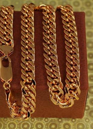 Цепь xuping jewelry кобра 55 см 10 мм золотистая