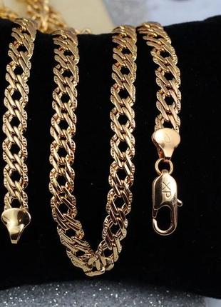 Цепь xuping jewelry ромб с огранкой 60 см 6 мм золотистая
