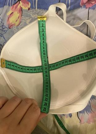 Шикарный, базовый, коттоновый, бюстгальтер, в белом, цвете, без косточек, от дорогого бренда: m&s 🫶3 фото