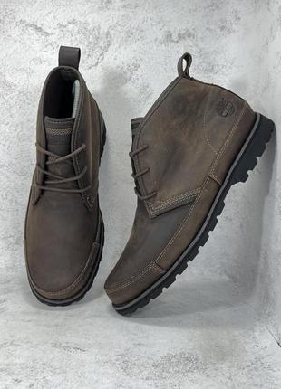 Черевики шкіряні коричневі чоловічі демісезонні timberland earthkeepers
