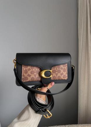 Сумка coach 26x14x7 гладка шкіра
