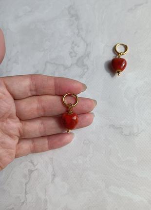 Сережки сердечки 3