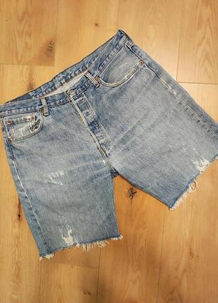 Шорты мужские синие джинсовые levis regular man, размер xl 2xl