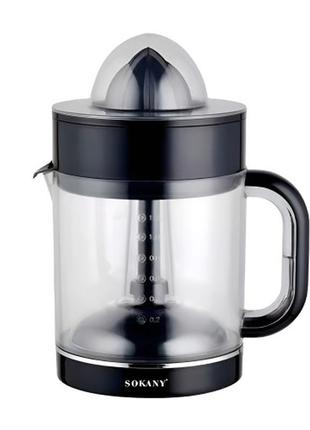 Незаменимая соковыжималка для цитрусовых электрическая sokany sk-cz-626 на 1,2 л,черный для ароматного фреша