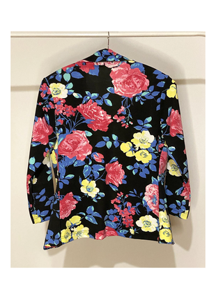 Eur 38 жакет пиджак женский яркий цветы летний2 фото