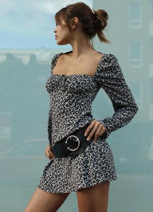Платье женское короткое с принтом zara new