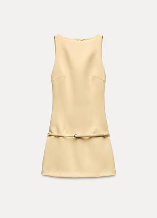 Сукня жовта жіноча з пряжкою zara new