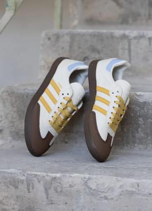 👟 кеди amber adidas samba og off-white oat / наложка bs👟