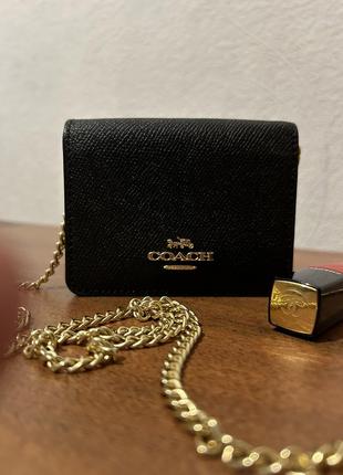 coach Sandal мини сумочка-кошелек на цепочке3 фото