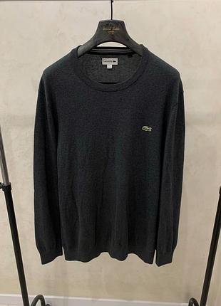 Светр джемпер сірий lacoste