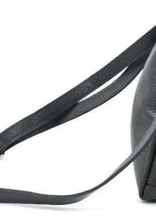 Жіноча шкіряна сумка borsacomoda темно-сіра5 фото