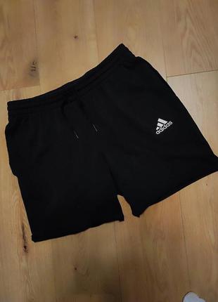 Шорты мужские трикотаж черные adidas, m - l