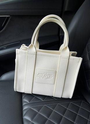 Жіноча сумка mj tote bag beige small9 фото