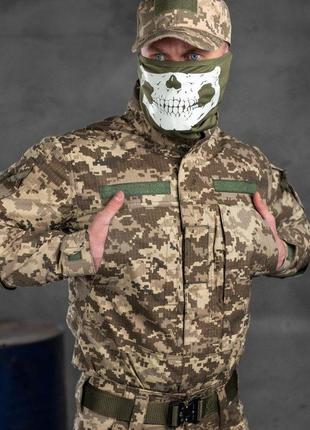 Військовий статутний костюм гост 3в1 колір камуфляж піксель піксельний тактичний кітель штани бейсболка3 фото