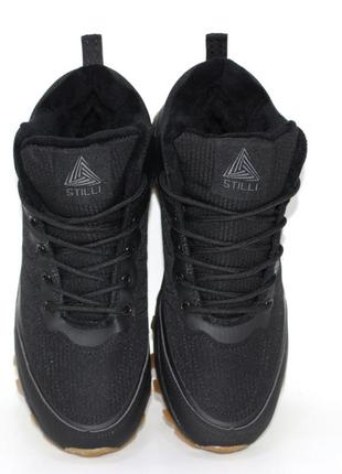 Чоловічі термо черевики на зиму чорний2 фото
