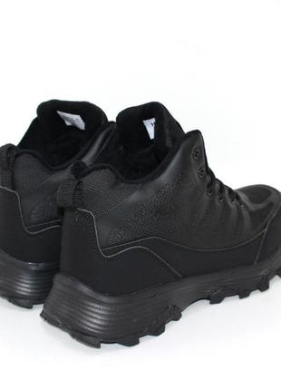 Чоловічі черевики на підошві з великим протектором чорний5 фото