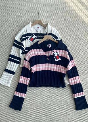 Джемпер tommy hilfiger кофта полосатая10 фото