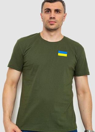 Футболка мужская патриотическая, цвет хаки, 226r040