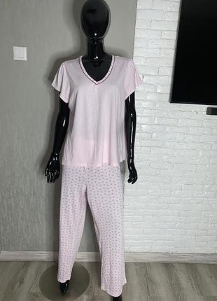 Трикотажная пижама большого размера батал essentials, xxxl 56-58р