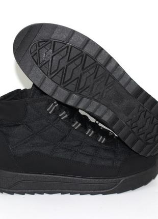 Зимові стьобані черевики з плащової тканини чорний5 фото