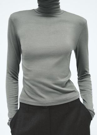 Жіночий лонгслів, гольф zara, оригінал, s 2