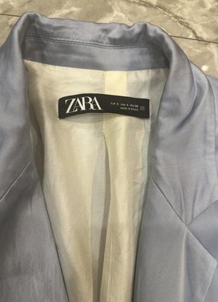 Атласный блейзер, шелковый пиджак, блейзер zara3 фото