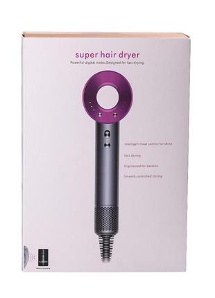 Стайлер 5в1 фен для волосся професійний фен з дифузором для кучерявого волосся фіолетовий9 фото