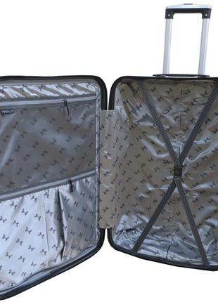 Средний чемодан из полипропилена на колесах 60l my polo, турция серый6 фото