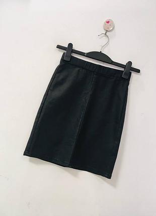 Джинсовая юбка с пропиткой и высокой талией .object