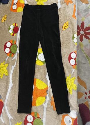 Чорні вельветові лосини