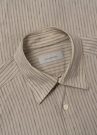 Ermenegildo zegna vintage linen striped shirt чоловіча сорочка1 фото