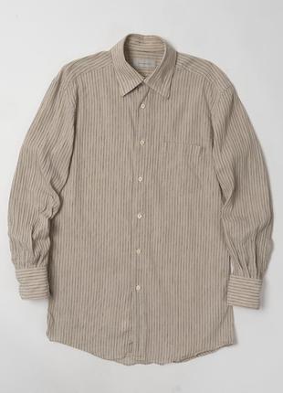 Ermenegildo zegna vintage linen striped shirt чоловіча сорочка2 фото