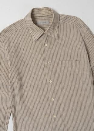 Ermenegildo zegna vintage linen striped shirt чоловіча сорочка3 фото