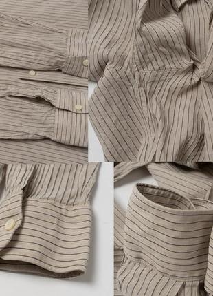 Ermenegildo zegna vintage linen striped shirt чоловіча сорочка9 фото