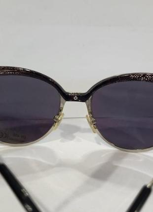 Женские солнцезащитные очки зеркальные линзы  в серебристой оправе4 фото