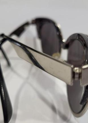 Женские солнцезащитные очки зеркальные линзы  в серебристой оправе2 фото