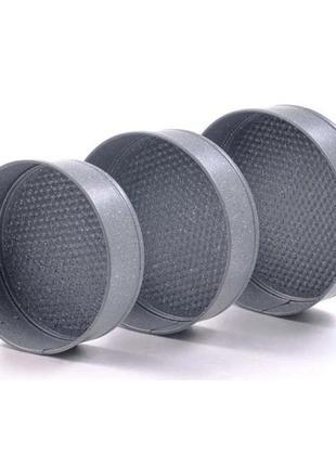 Набор разъемных форм con brio cb-501 eco granite, металическая форма для выпечки набор, круглая форма