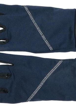 Женские перчатки для бега, занятия спортом crivit темно-синие2 фото