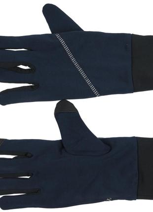 Жіночі рукавички для бігу, заняття спортом crivit темно-сині1 фото