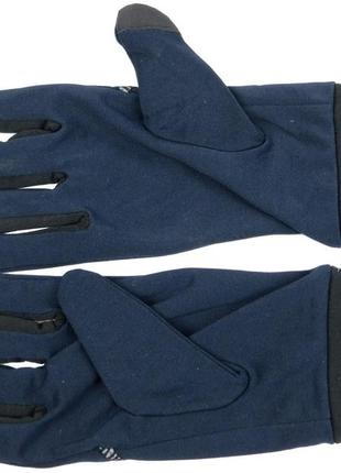 Женские перчатки для бега, занятия спортом crivit темно-синие3 фото