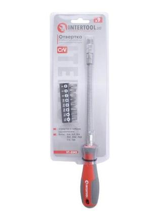 Викрутка intertool — з гнучким подовжувачем 9 од. pro